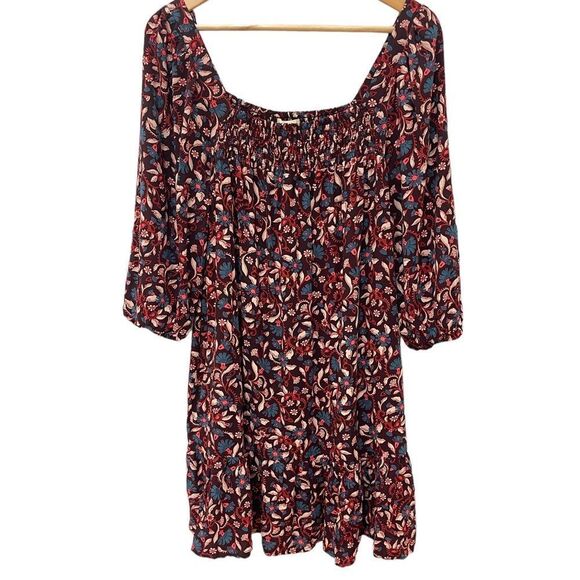 NWT Melloday Floral Boho Print Dress Size Large - Picture 1 of 8